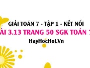 Bài 3.13 SGK Toán 7 tập 1 Kết nối tri thức